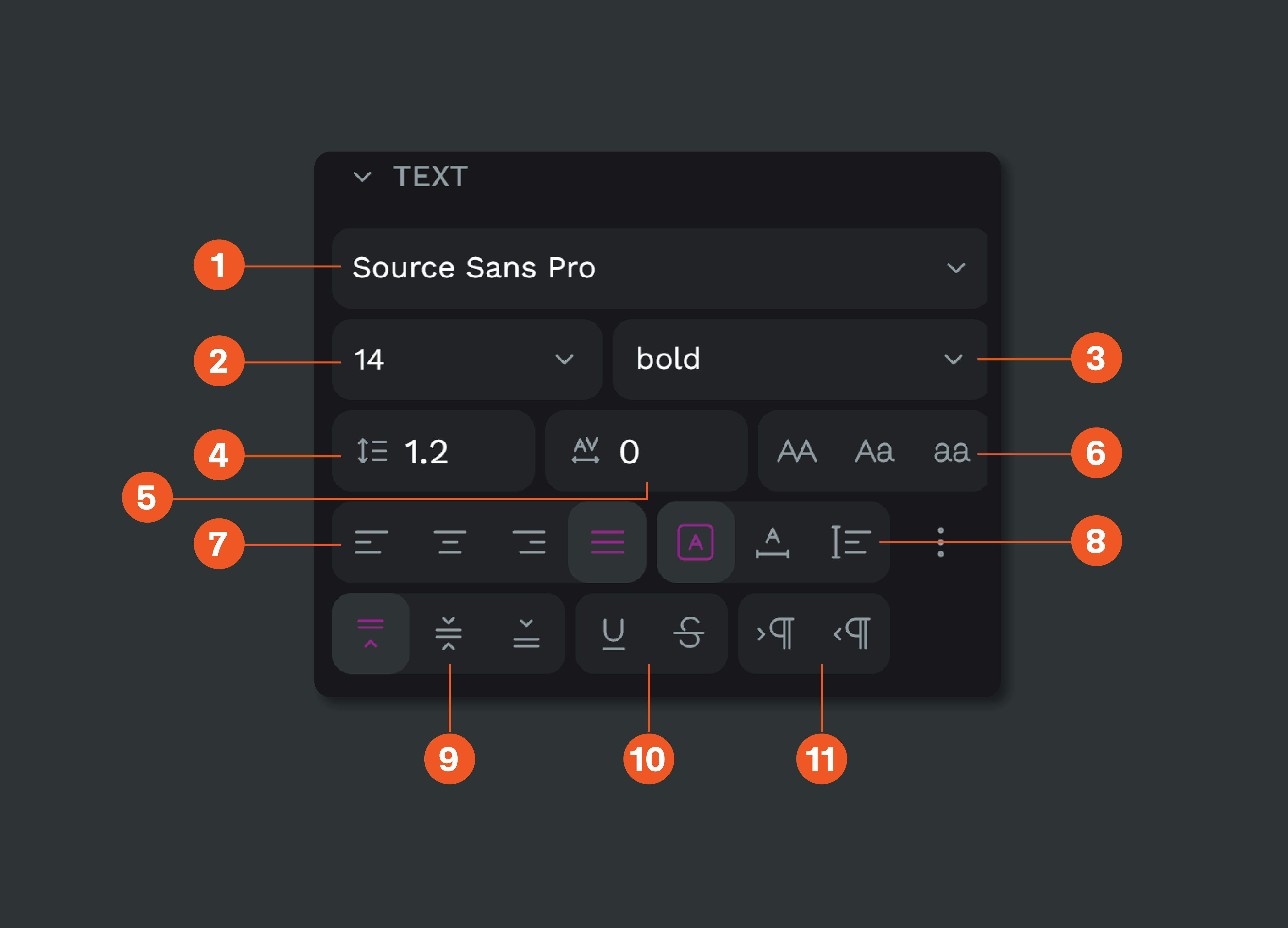 text options